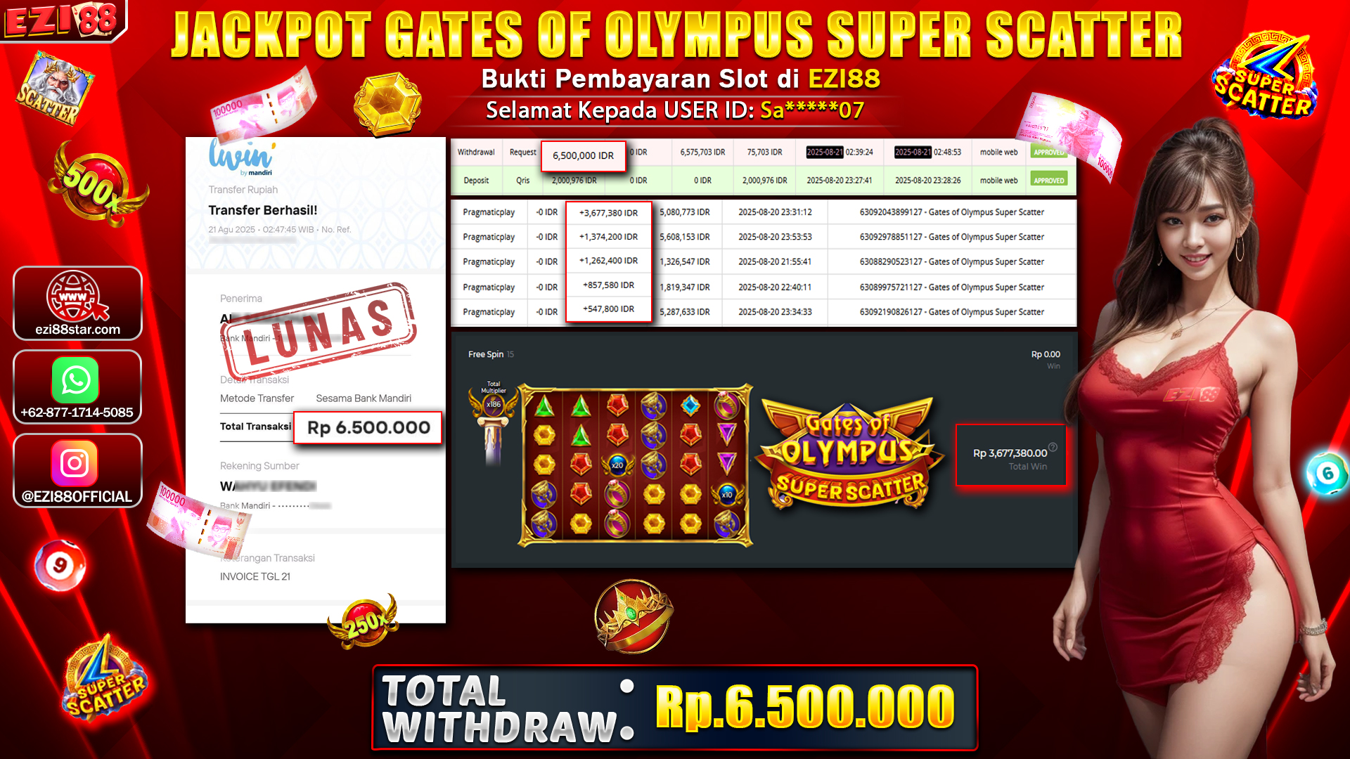 JACKPOT GATES OF OLYMPUS SUPER SCATTER