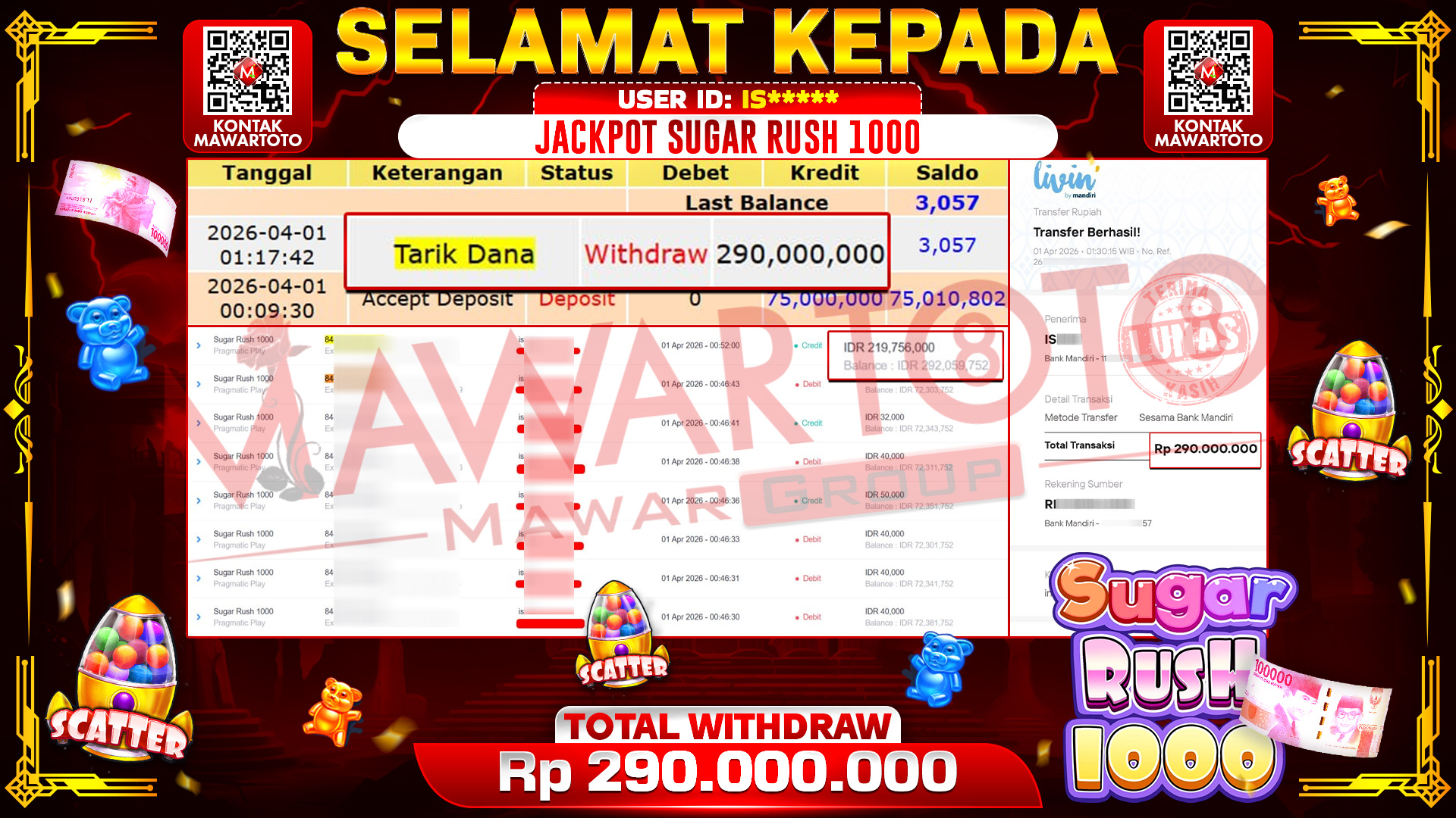 JACKPOT SUGAR RUSH 1000