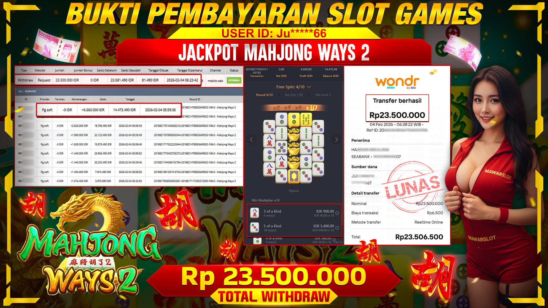 Tanpa Banyak Spin! Mahjong Ways 2 Langsung Hajar JP