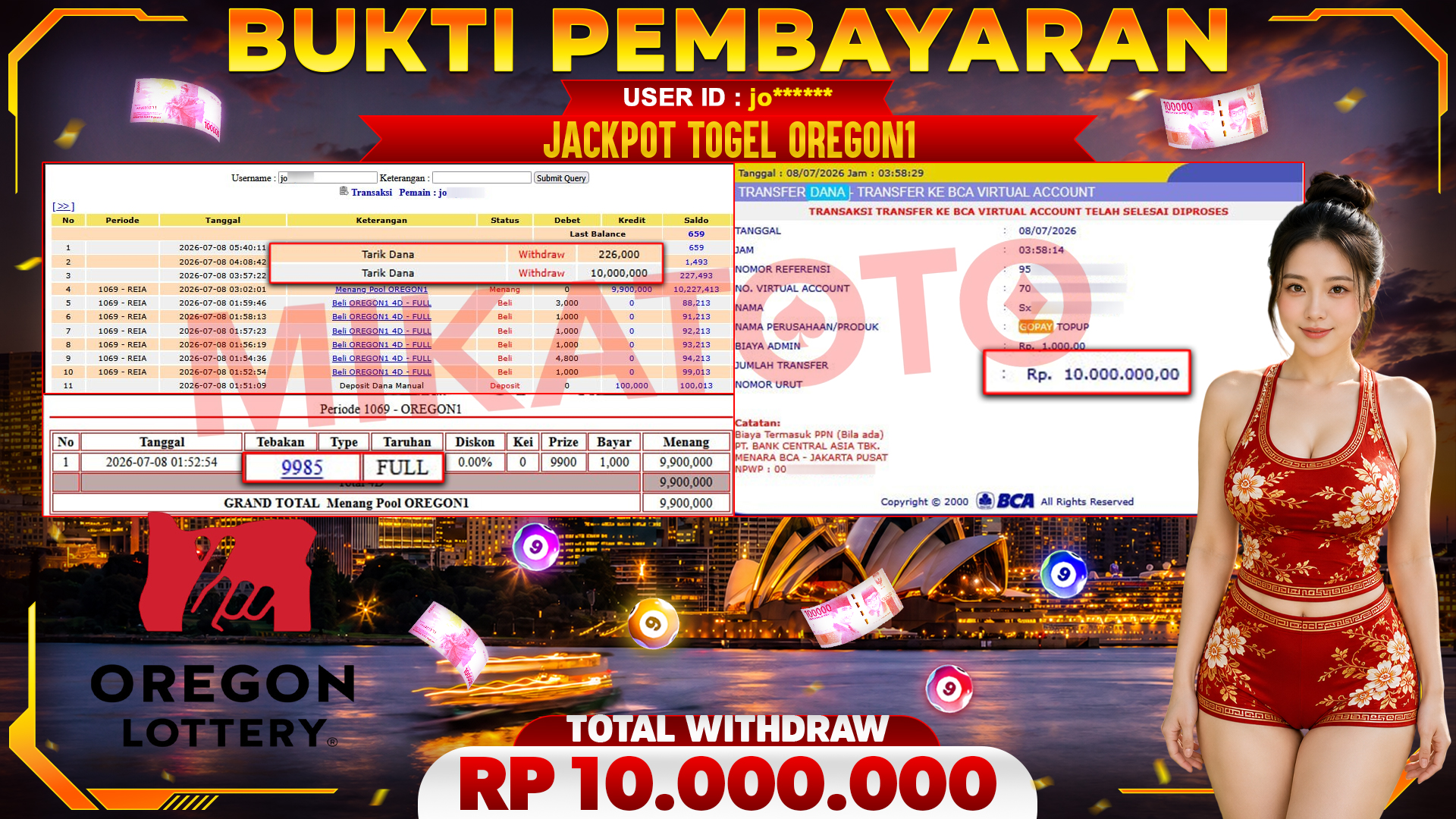 🏆 SELAMAT KEPADA PEMENANG JACKPOT DI OREGON1 - TOGEL 10,000,000🏆
