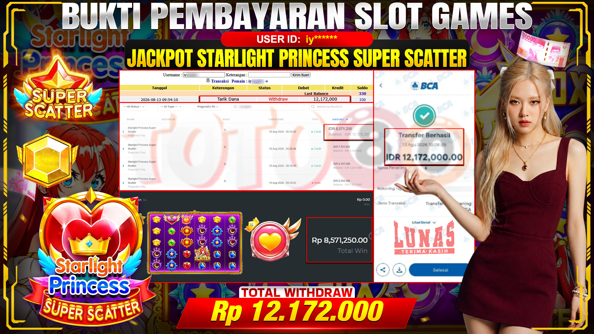 💰🎉 TOTO80 – JACKPOT SLOT STARLIGHT PRINCES SUPER SCATTER RP. 19,050,000,- TELAH DIBAYARKAN! 💰🎉