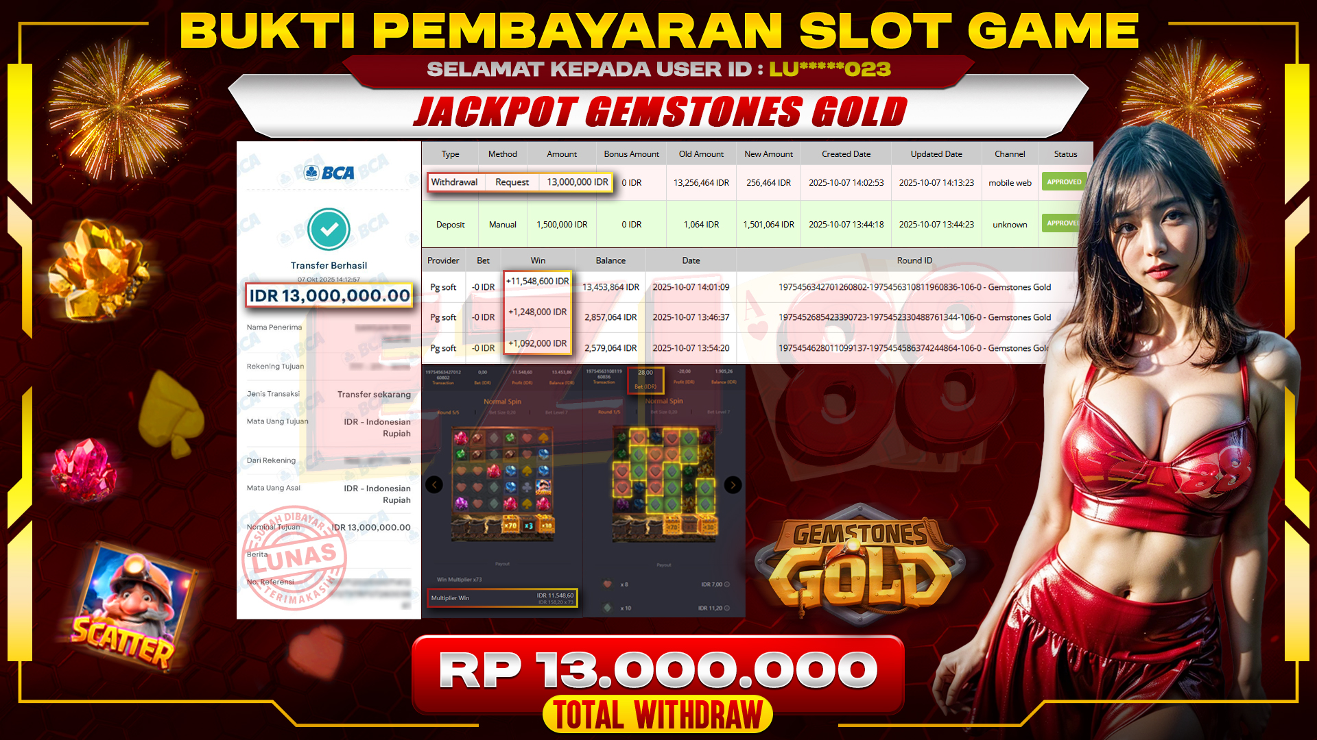 JACKPOT GEMSTONES GOLD