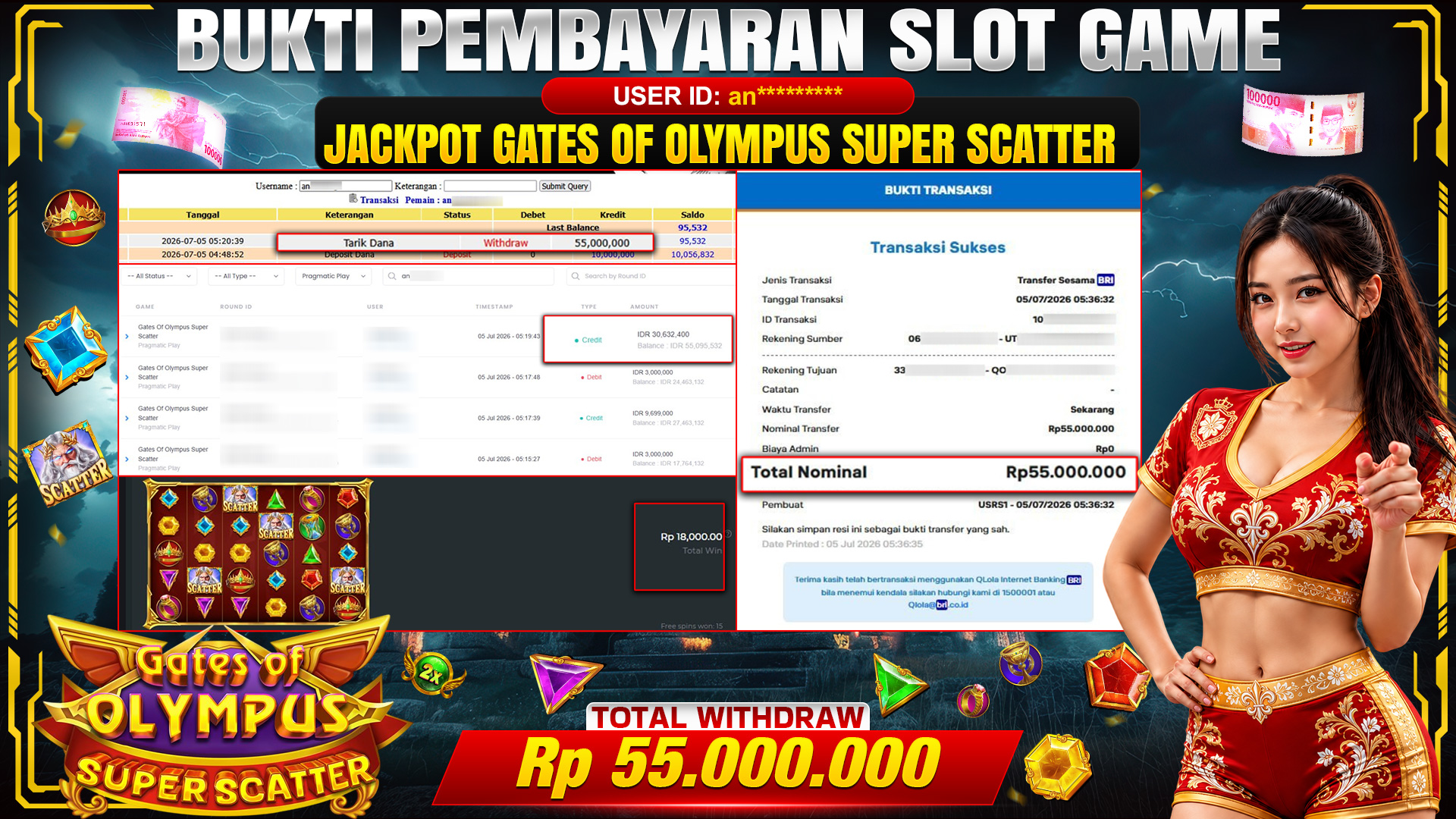 💰🎉 TOTO80 – JACKPOT SLOT GATES OF OLYMPUS SUPER SCATTER RP. 55,000,000,-  TELAH DIBAYARKAN!💰🎉