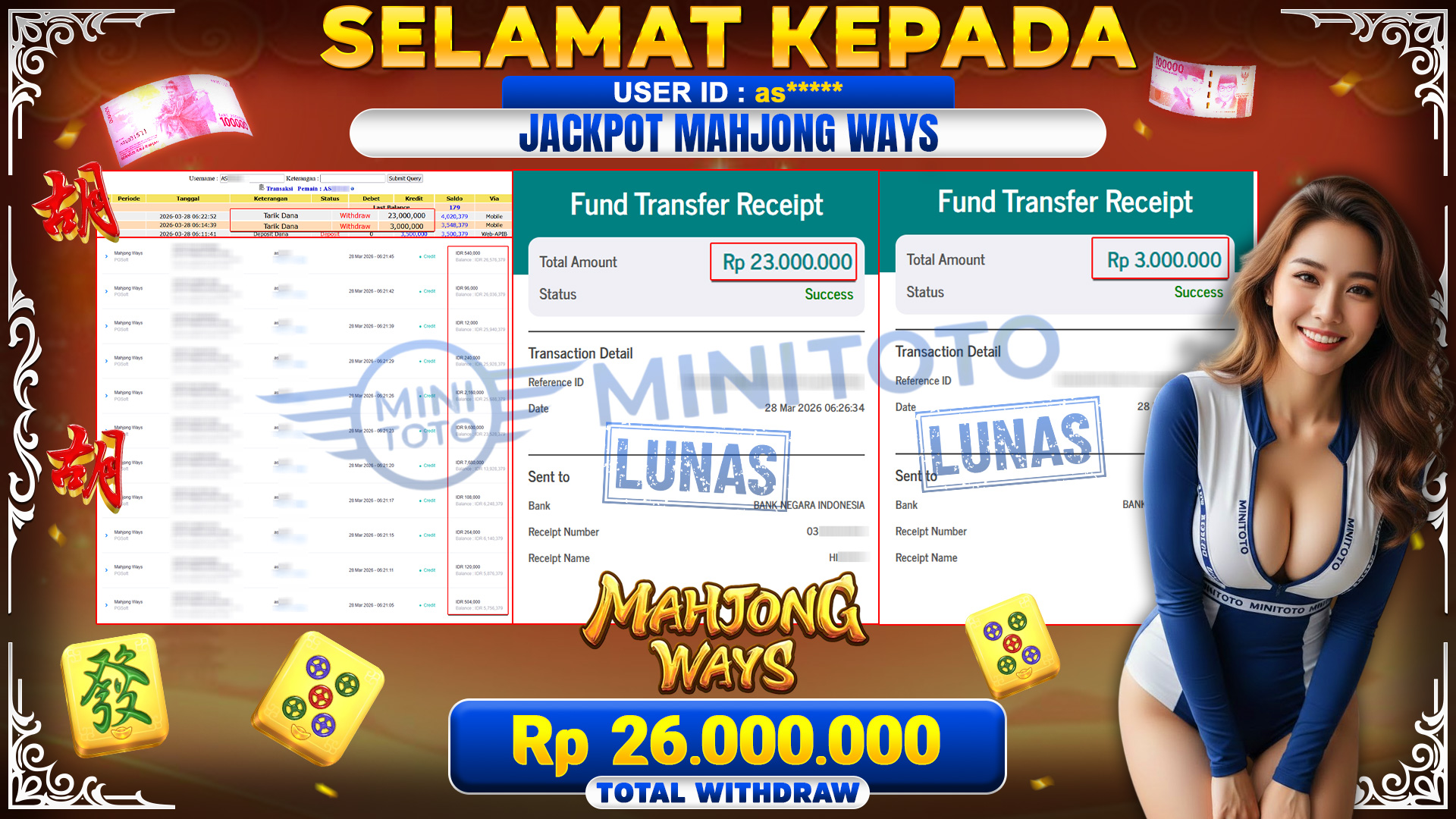 BUKTI JACPOT Mahjong Ways  - PGSoft
