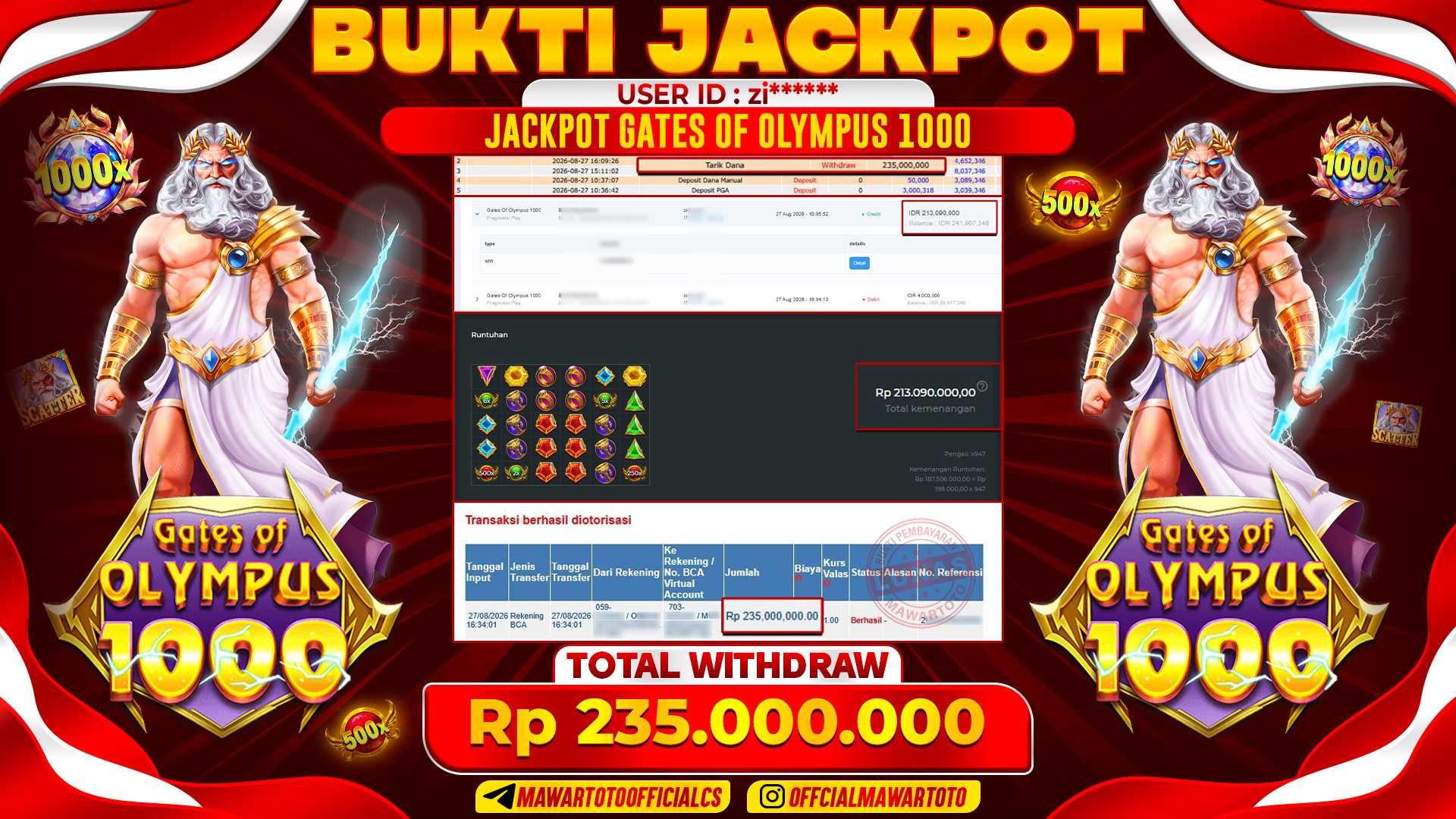 JACKPOT GATES OF OLYMPUS 1000