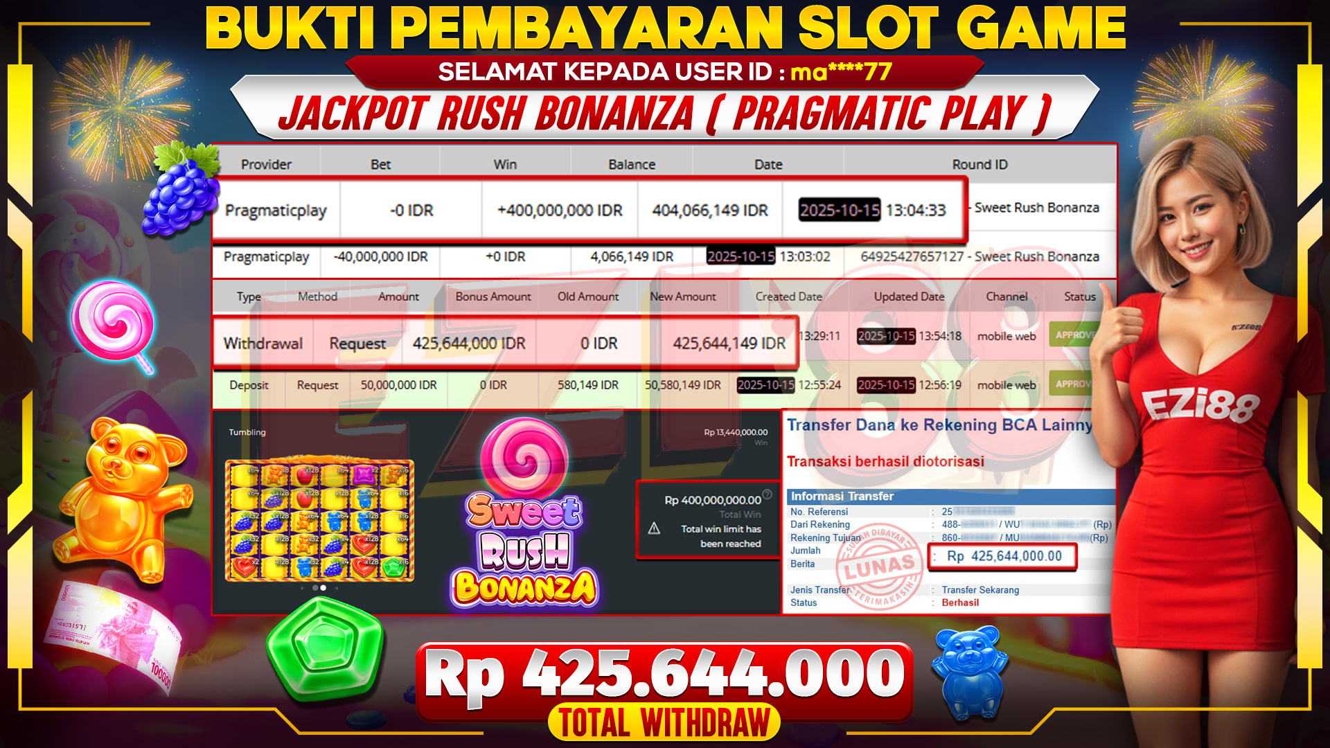 JACKPOT SWEET RUSH BONANZA