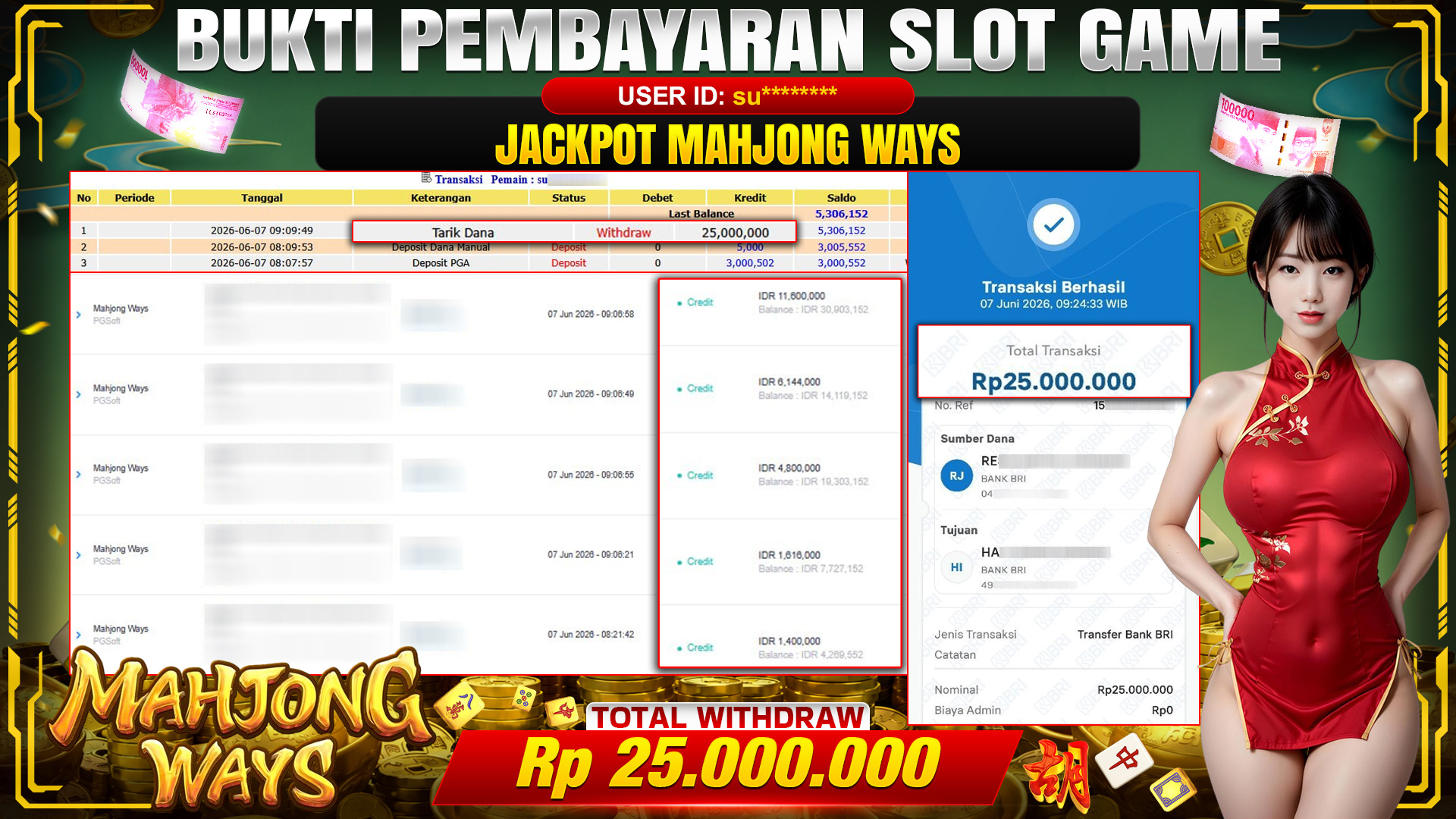 💰🎉 TOTO80 – JACKPOT SLOT MAHJONG  WAYS  RP. 25.000,000,-  TELAH DIBAYARKAN!💰🎉