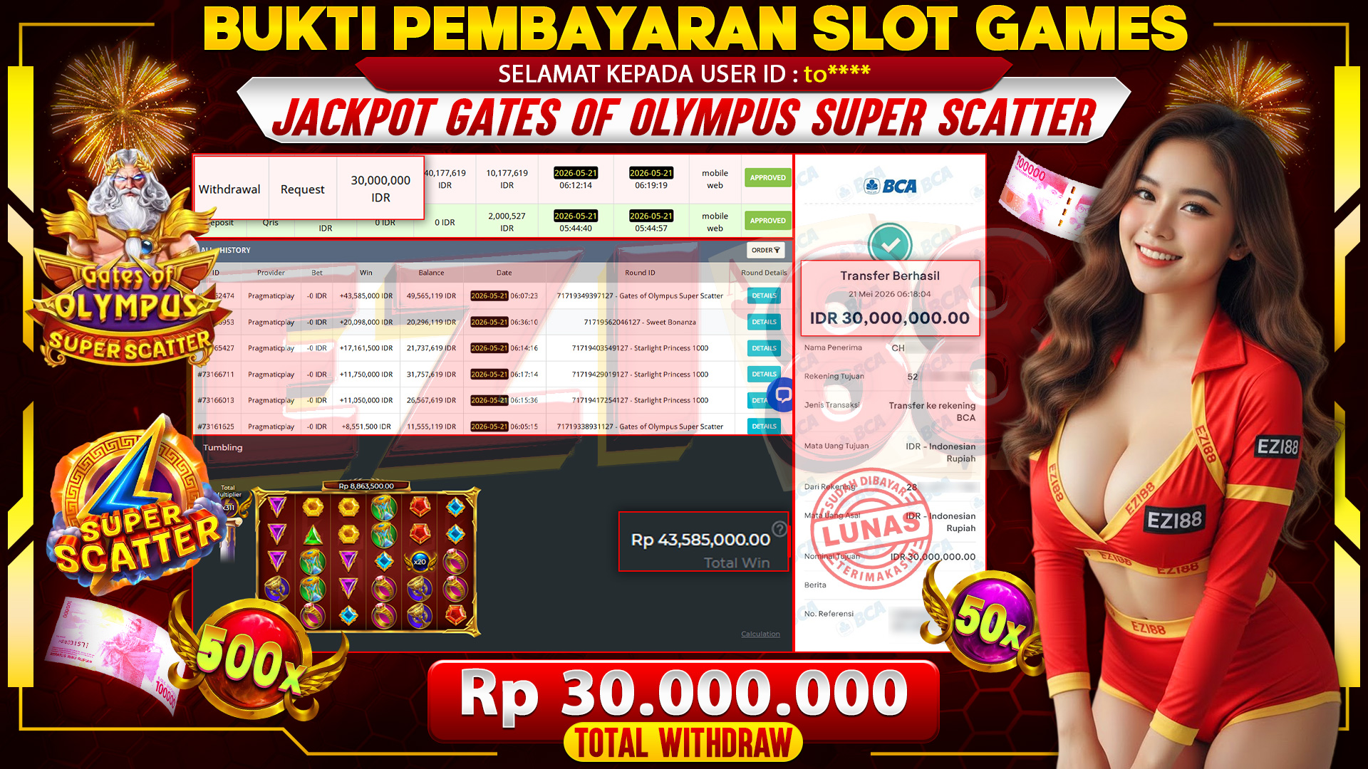 JACKPOT SLOT GATES OF OLYMPUS SUPER SCATTER