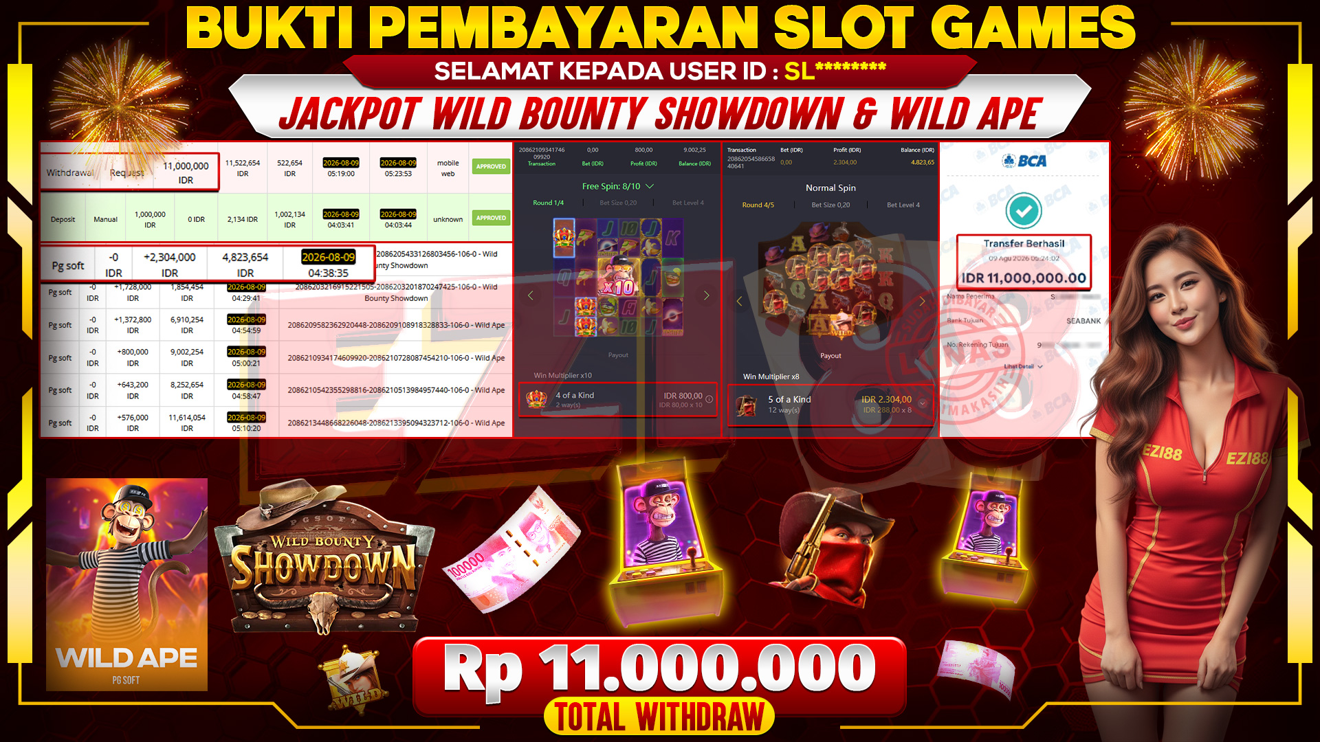 JACKPOT WILD BOUNTY SHOWDOWN & WILD APE