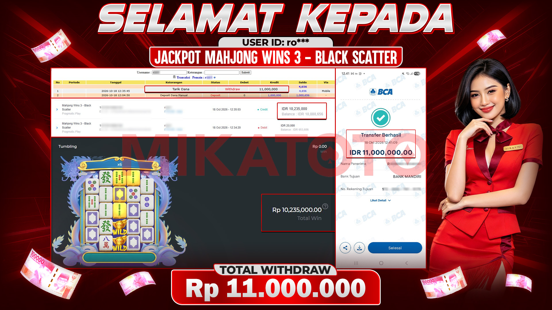 🏆 SELAMAT KEPADA PEMENANG JACKPOT DI Sweet Bonanza 1000 - Pragmatic Play 11,000,000🏆