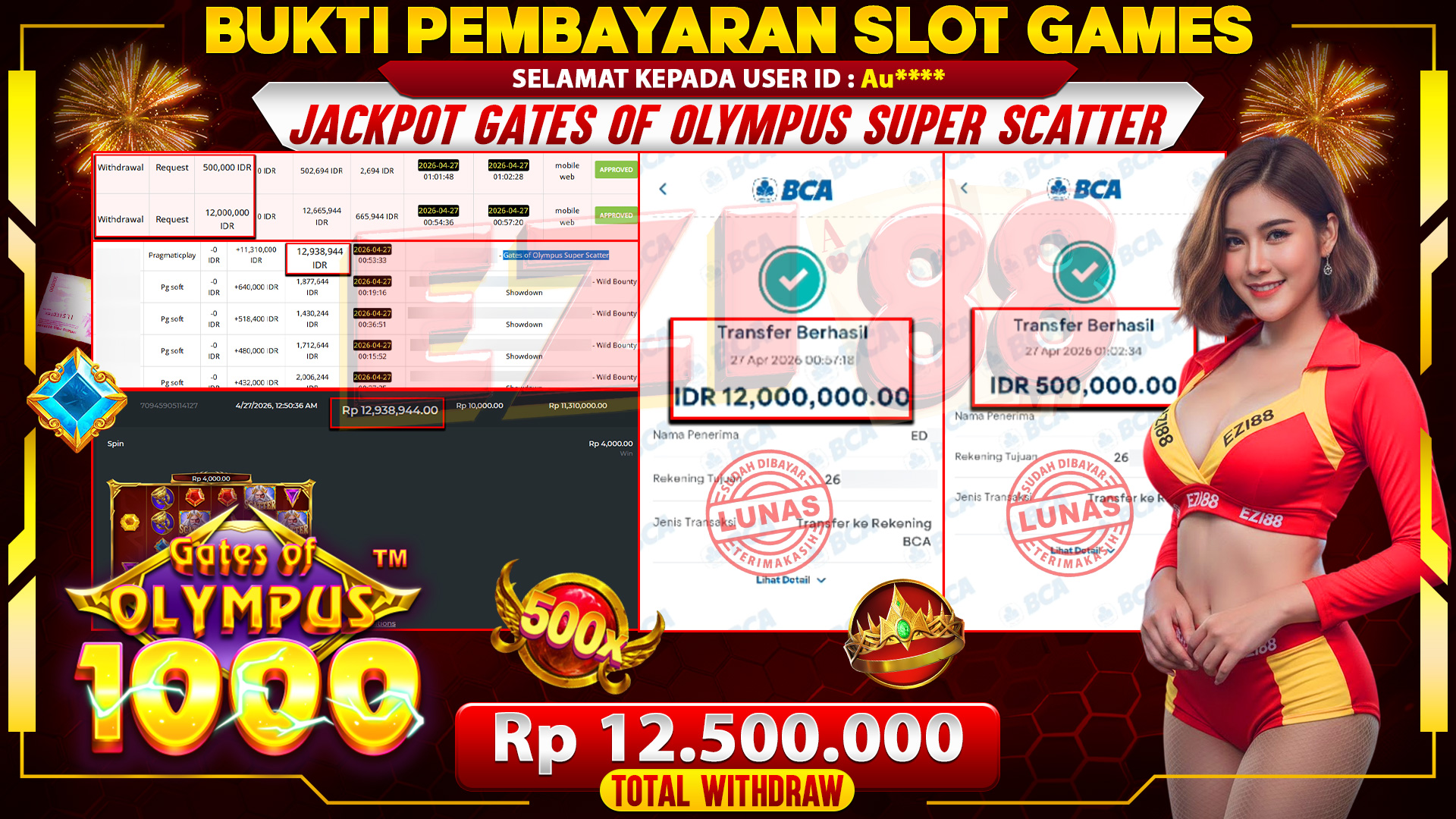 JACKPOT GATES OF OLYMPUS SUPER SCATTER